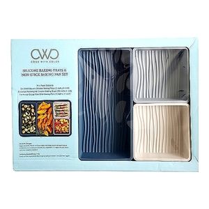 CWC Silicone Baking Trays & Non-Stick Baking Pan Set - 5 Piece